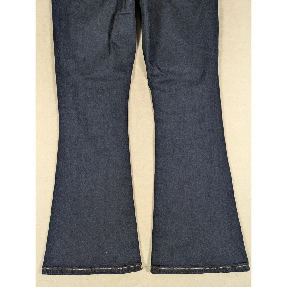 Michael‎ Kors Womens Dark Wash Flare Leg Stretch Denim Jeans Blue Size 8